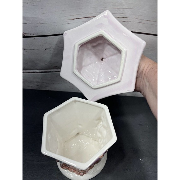 Vintage Disney Mickey and Minnie Teleflora Vase/Ceramic Container With Lid - Picture 6 of 11